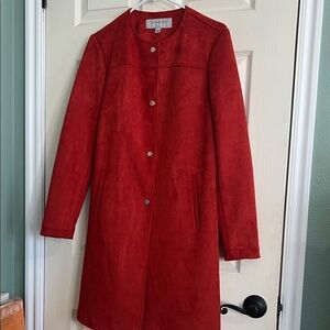 Marc New York burnt orange suede Trench Coat